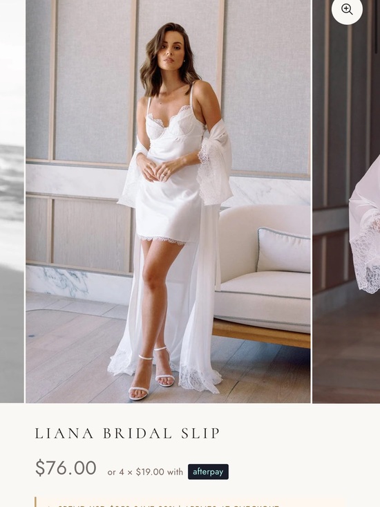Le Rose Other - Liana Bridal Slip Chemise in White